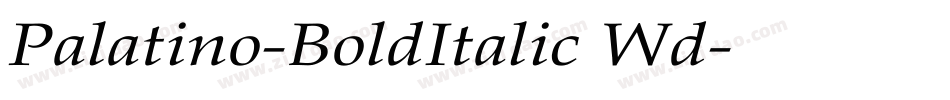 Palatino-BoldItalic Wd字体转换